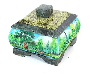 Сувенир, Каменная шкатулка Лето (9*9см) Ш-1727