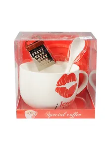 Набор Горячий шоколад (кружка 520 мл., ложка, минитерка, трафарет) (727-015)