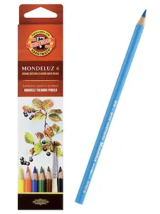 Карандаши цветные Koh-I-Noor, 6 цветов, акварельные, в картонном блистере