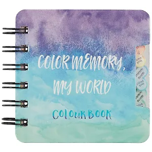 Записная книжка 90*90 55л лин. "Colour book" карт.обл., вырубка, спираль, инд.уп., ассорти