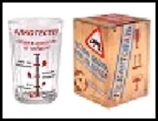 стакан Алкотестер стекло в упаковке  6*6*11см   513063 2322828