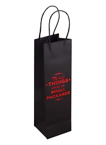 Пакет бутылочный 33*10*9 Фраза крафт