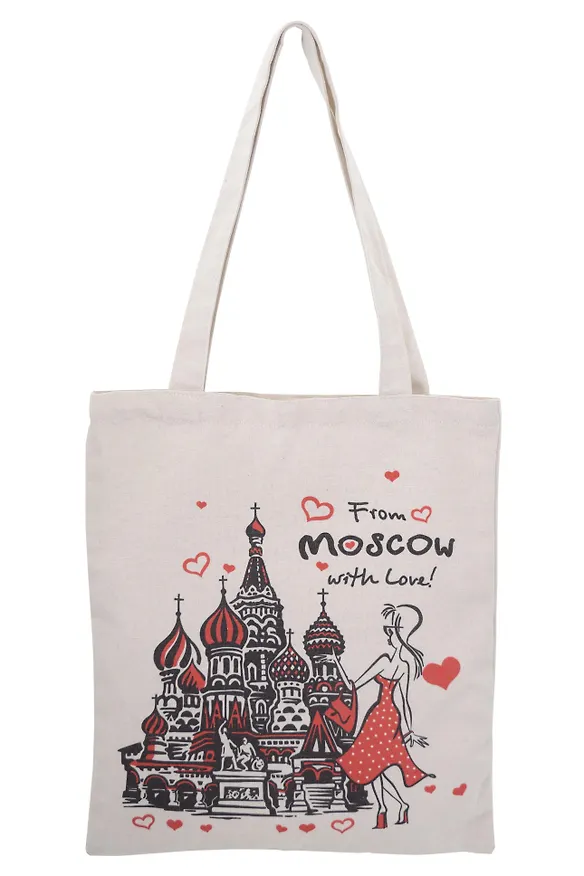 Сумка-шоппер From Moscow with love,Храм Василия Блаженного (Москва) (106-2-19D-1-eng) 3135331 — 1