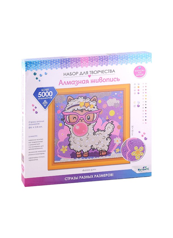Набор для творчества. Разноразмерная мозаика на подрамнике "Bubble gum", 30 х 30 см 2957066 — 1