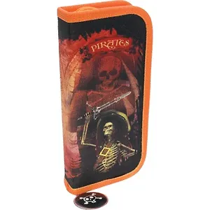 Пенал 1отд. "Pirates" прямоугольный 19.5*9, покрытие текстиль, Proff