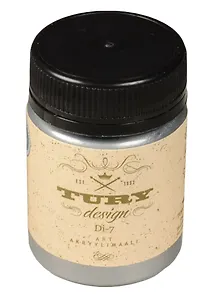 Краска акриловая TURY Design Di-7 Черное серебро (25-30) (60г) (банка) (TURY Valo)