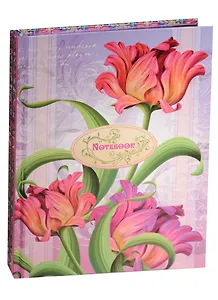 Ежедневник недат. А5 120л "ЯРКИЕ ЦВЕТЫ" 7БЦ, мат.пленка, цв.срез, ляссе, Феникс