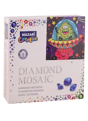 Алмазная мозаика MAZARI Веселые приключения, 20х20 см, 1 дизайн, частичная выкладка,  картонная упаковка. 2796453