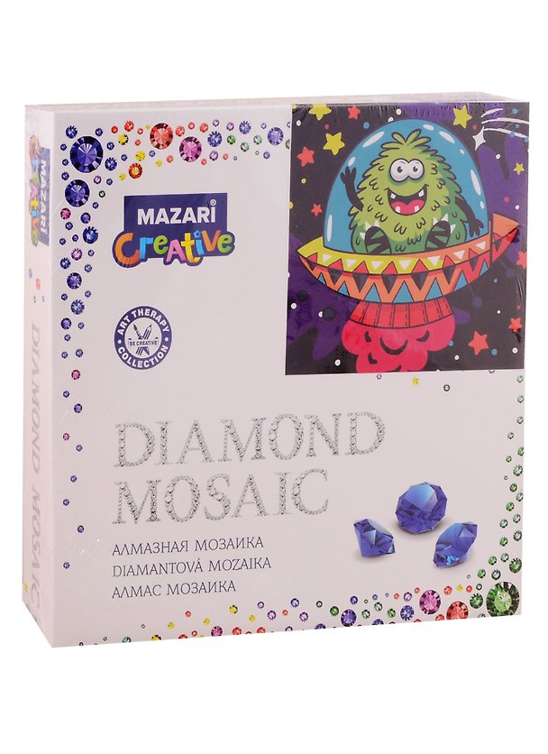 Алмазная мозаика MAZARI Веселые приключения, 20х20 см, 1 дизайн, частичная выкладка,  картонная упаковка. 2796453 — 1