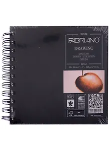 Блокнот для зарисовок 15*15см 60л "Drawingbook" спираль, 160г/м2, Fabriano