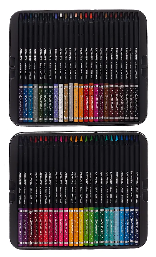 Карандаши цветные 48цв "Blackwood Artmate" мет.футляр, супермягкие, утолщ.грифель 4мм, ACMELIAE 3100409 — 4