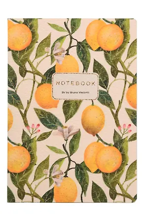 Книга для записей А5 60л кл. "FLORA.PARADISE.LEMONS" иск.кожа, сшивка, Bruno Visconti 3158918