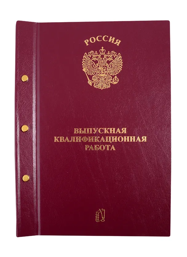 Папка для выпускной квалификационной работы , 3 отверстия, бордо, ПаркКом 260457 — 1