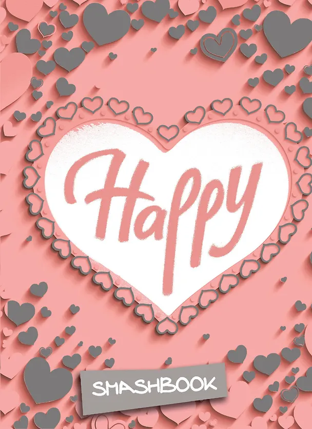 Смэшбук «Happy» с наклейками, 160 страниц, А5 2581391 — 1