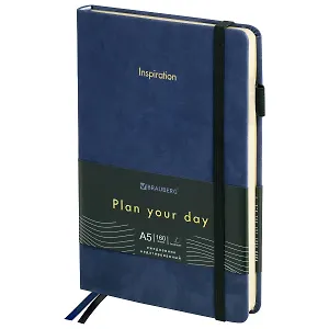 Ежедневник недатированный "Velvet", А5, 160 листов, синий