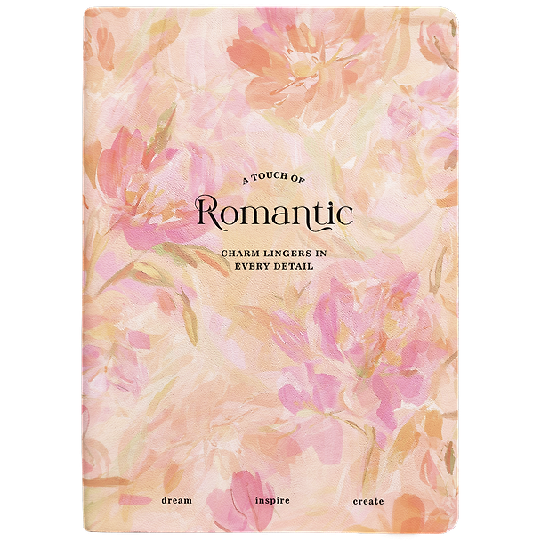 Ежедневник недат. А5 160л "Romantic" розовый, иск.кожа, интегр.переплет, тисн.фольгой, карман, 2 ляссе, скругл.углы 3172372 — 1