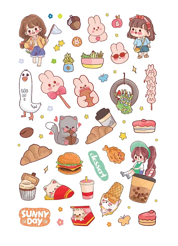 Книга Наклейки Kawaii Club (голубая обложка) () — 5
