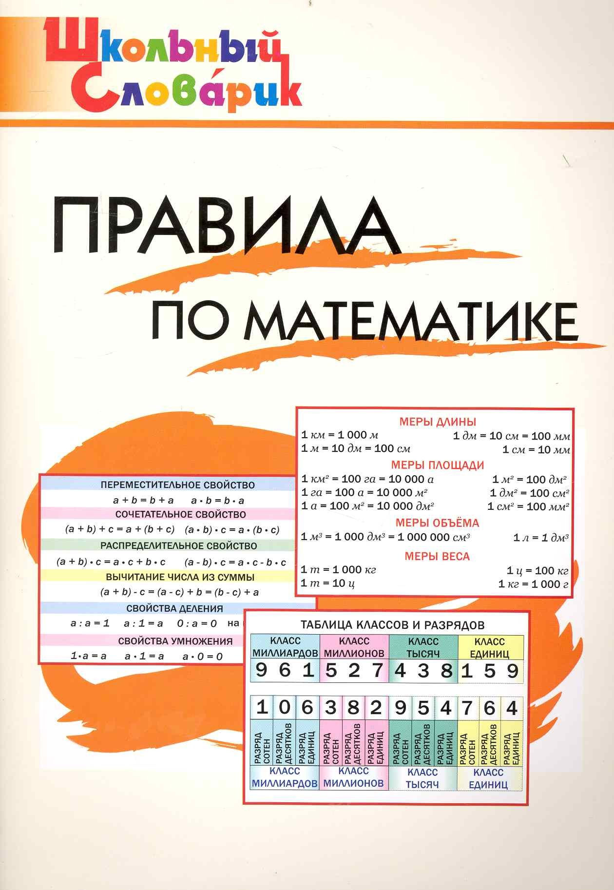 

Правила по математике: Начальная школа / 2-е изд., перераб.