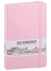 Скетчбук 13*21 80л "Sketchmarker" розовый, 140г/м2, слоновая кость, тв.обл.