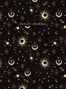Книга для записей А5 160 страниц тчк. "Bullet Journal (эзотерический темный)" с наклейками