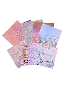 Набор бумаги для скрапбукинга с фольгированием «Вдохновение», 10 листов 15.5 х 15.5 см, 250 г/м