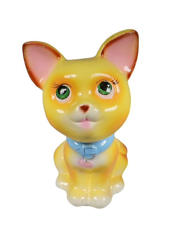 Копилка керамика Котик Гаврик желтый (14х15х22) (1148372) 2501511 — 1