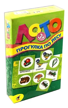 Лото мини Прогулка по лесу (2262) (3+) (коробка) 2344342