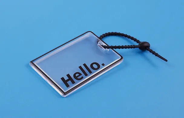 Бейдж "Hello.Smile.Nice.Good", пластик, в ассортименте 3102975 — 5