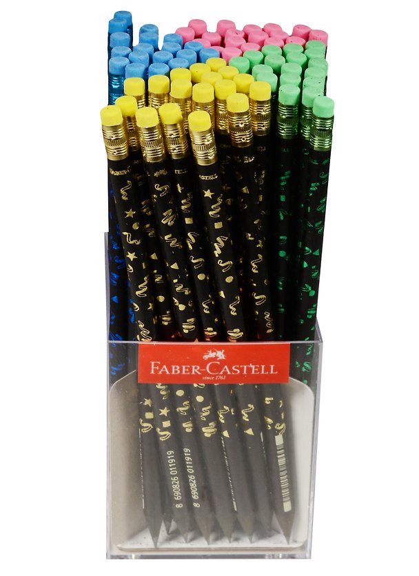 Карандаш чернографитный с ластиком «Party», Faber-Castell, HB 242329 — 1