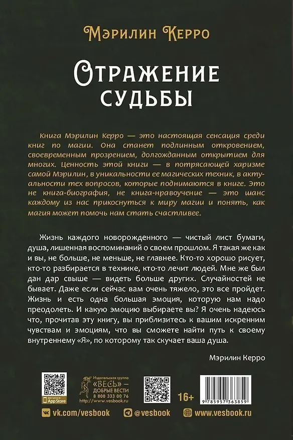 Книга Отражение судьбы (Мэрилин Керро) — 2