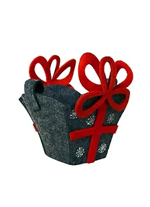 Корзиночка войлок Новый Год Подарок 15,5*11,5*7 см 725974 (Сима-Ленд)