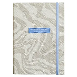 Ежедневник дат. 2025г. А5 176л "Desire" бежевый, иск.кожа, мягкий переплет, резинка, нашивка, тонир.блок, ляссе