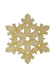 Фигурка Снежинка-35 (151915) (87х75х3мм) (игрушка из дерева) (упаковка)