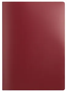 Папка, inФормат, А4, пластиковая с прижимом, с торцовым и внутренним карманами,, красная