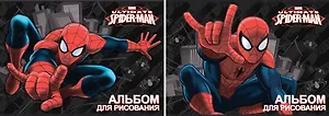 Альбом для рисования 40л А4 "Spider-man" склейка, выб.УФлак, ассорти, Disney