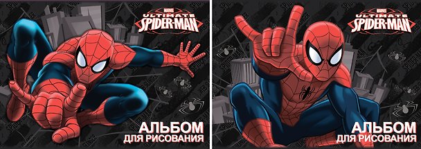 Альбом для рисования 40л А4 "Spider-man" склейка, выб.УФлак, ассорти, Disney 228071 — 1