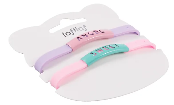 Набор парных браслетов Angel, Sweet (силикон) (12-04407-B75) (Lafilaf) 3048689 — 9