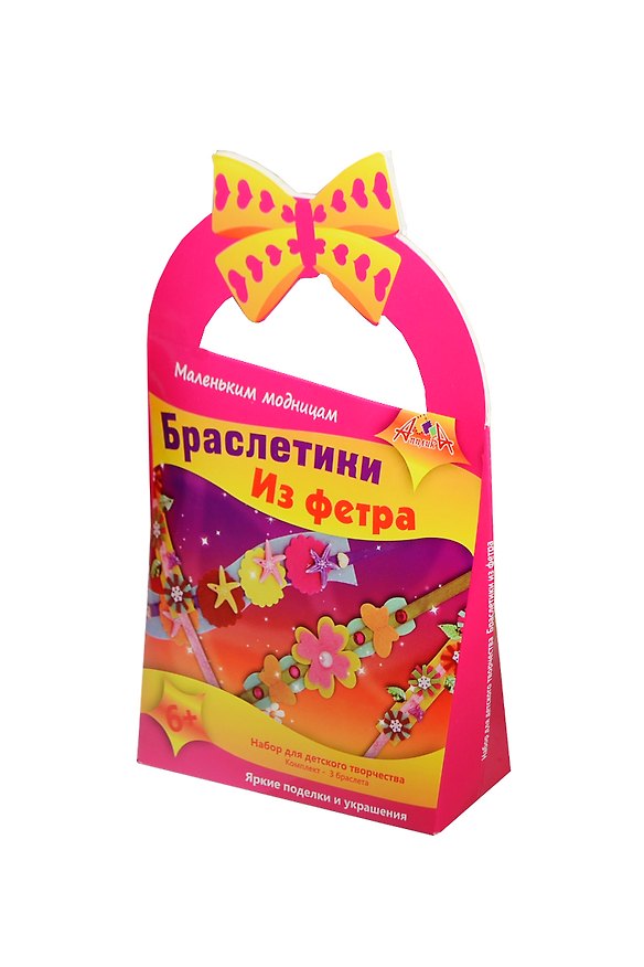 Бижутерия из фетра Браслетики (C2439-04) (3шт) (Маленьким модницам) (набор для дет. творч.) (6+) (упаковка) 2407692 — 1