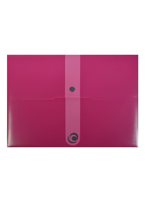 Папка -конверт А4 на кнопке, бордовая, Herlitz 233260 — 1