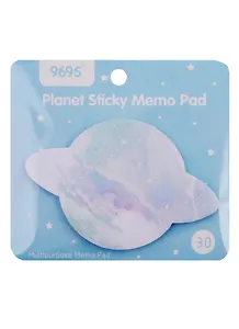 Блок бумаги самоклеящийся 100*60мм "Планеты", ассорти