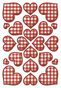 HERMA Наклейки DECOR Сердце в клеточку 3361
