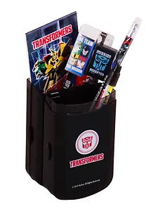 Набор канцелярский "Transformers" пласт.пенал, карандаш ч/гр, линейка 15см, ручка, точилка, блокнот 16л, ластик, инд.уп, кольцо-подвес