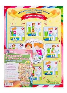 Гигиенические и трудовые основы воспитания детей дошкольного возраста. 3-4 года (комплект из 4 плакатов с методическим сопровождением)