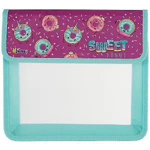 Папка для тетрадей А5 "Модные пончики" липучка, Оникс
