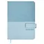 Ежедневник недат. А6+ 120л 126х174 "Гоутскин" голубой, иск.кожа, тв.переплёт, блинт.тиснение, магнит.клапан офсет, ляссе — 2995321 — 1