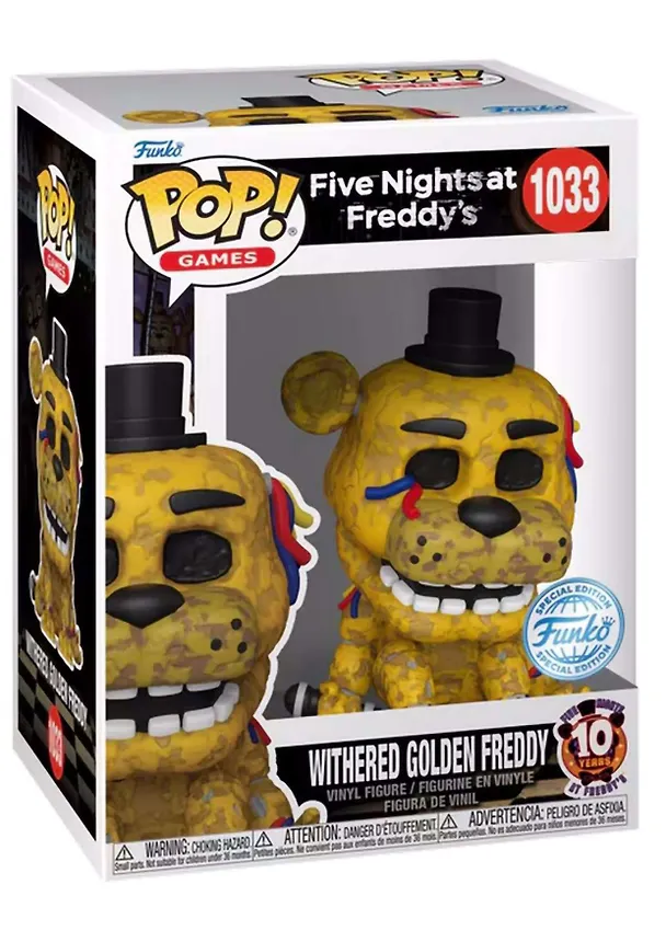 Фигурка Funko POP! Games FNAF 10th Withered Golden Freddy (Exc) (1033) (Fun83091) 3120236 — 2