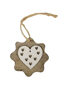 Деревянная заготовка на бечевке Сердце с сердечками (пакет) (11-00500-LYC 752012)