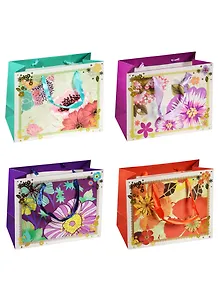 Пакет подарочный бумажный А4 31*26*12 "Ночные цветы", жен., мат. ламинат, Хансибег