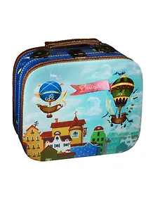 Шкатулка-саквояж дерево Дирижабли в лето (28,5х25х10,5) (42734)