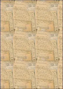 Декупажная карта Старые письма (27-0139) (А4) (упаковка)